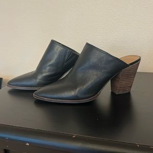 Lucky Brand leather mules